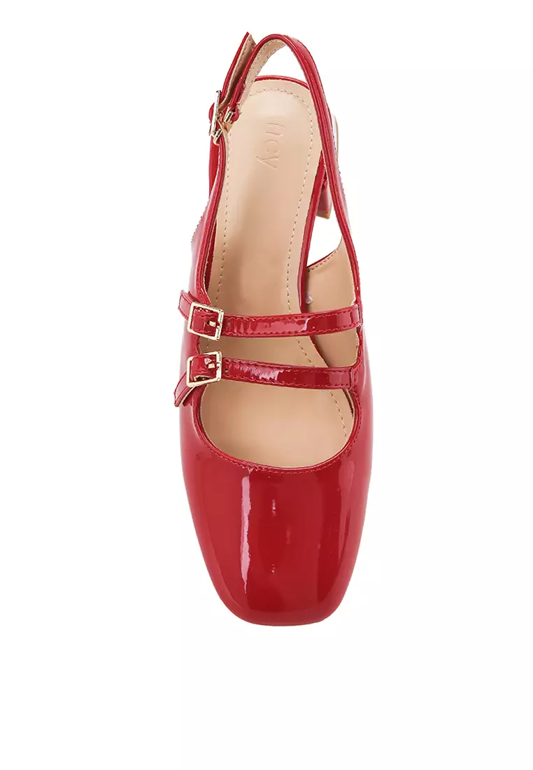 JOLENE J2426-9 Slingback Shoes Red