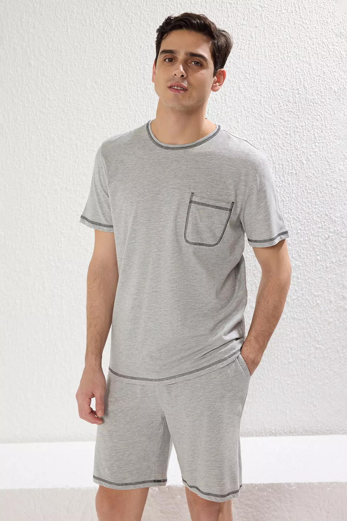 Regular Fit Karyoka Stitched Pyjamas Set