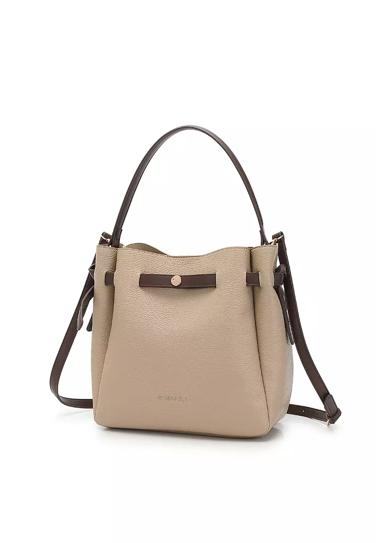 Women's Top Handle Bag / Sling Bag / Crossbody Bag / Shoulder Bag (Tas Tangan Wanita / Tas Selempang Wanita / Tas Bahu Wanita) - Cokelat