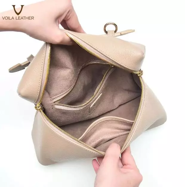 VOILA LEATHER Tas Tangan Tas Selempang Wanita Kulit Asli Genuine Leather Hand Bag Sling Bag NAVA Nude