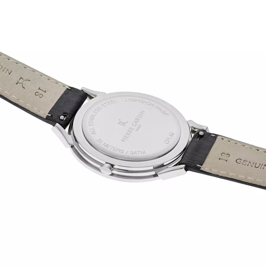 Pigalle Plissée Black Leather Watch