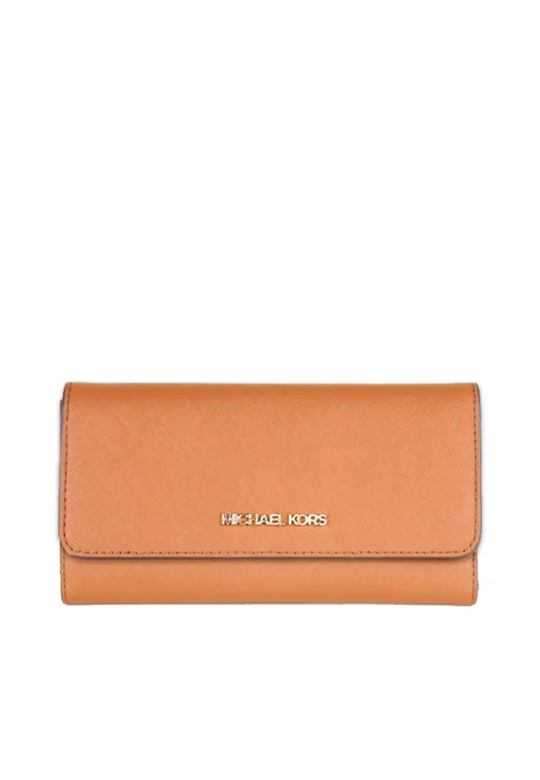 Michael Kors Large Jet Set Travel 35S8GTVF7L Trifold Wallet In Luggage