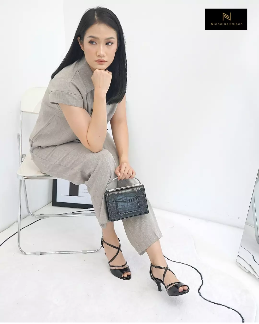 Nicholas Edison Heel Cora Black