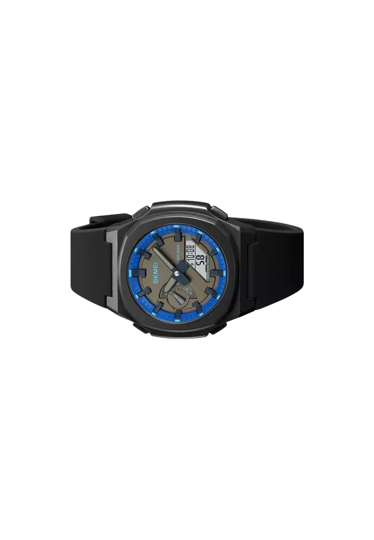 Jam Tangan Digital Analog Pria Black/Blue ORIGINAL