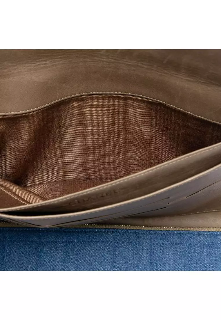 Pre-Loved Chanel Cc Chocolate Bar Denim Flap