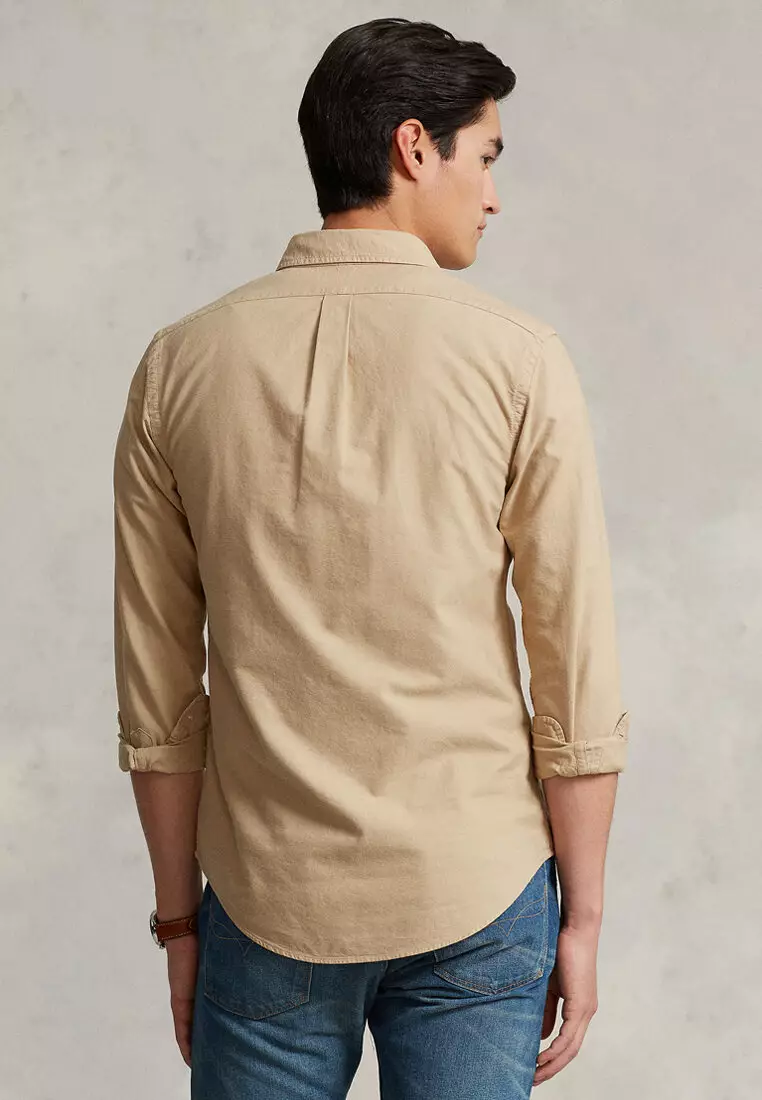 Classic Fit Garment-Dyed Oxford Long Sleeve Shirt