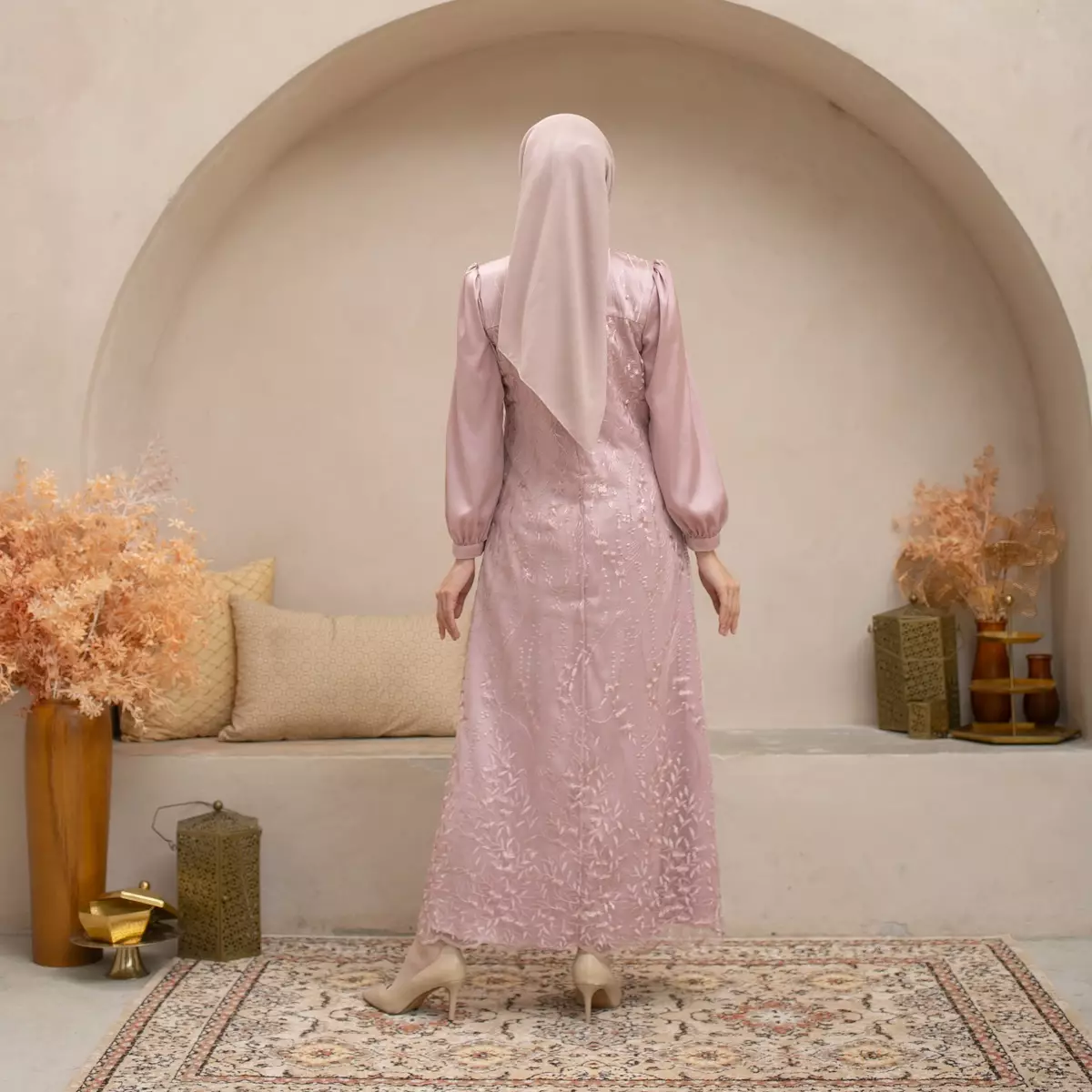 EPC Gamis Ameera - Dusty Pink - Brocade Collection
