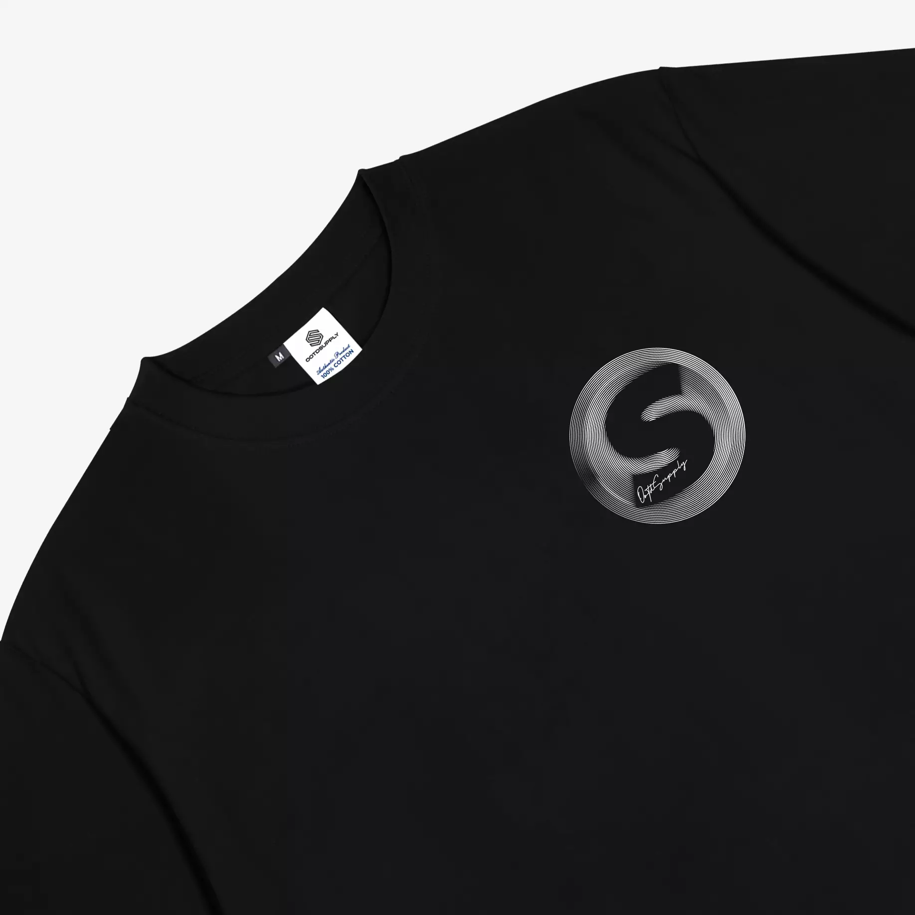 OOTDSUPPLY Reguler Tshirt 24s Spectrum Round Black & White | Kaos Pria & Wanita TS068