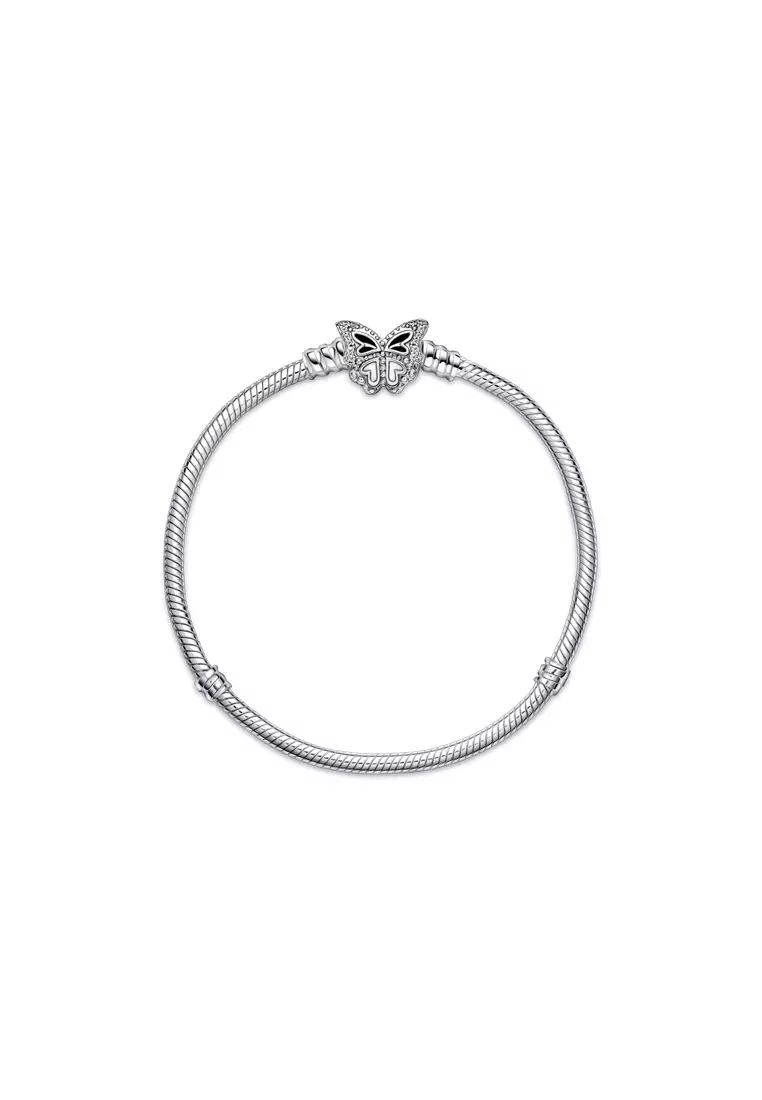Pandora Moments Butterfly Clasp Snake Chain Bracelet
