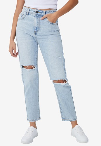 cotton on high rise mom jeans