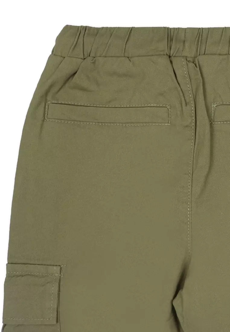 Boys Twill Cargo Jogger Pants