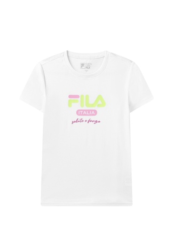 Sag Oprigtighed Takke Buy FILA FILA ITALIA Logo Cotton T-shirt 2021 Online | ZALORA Singapore