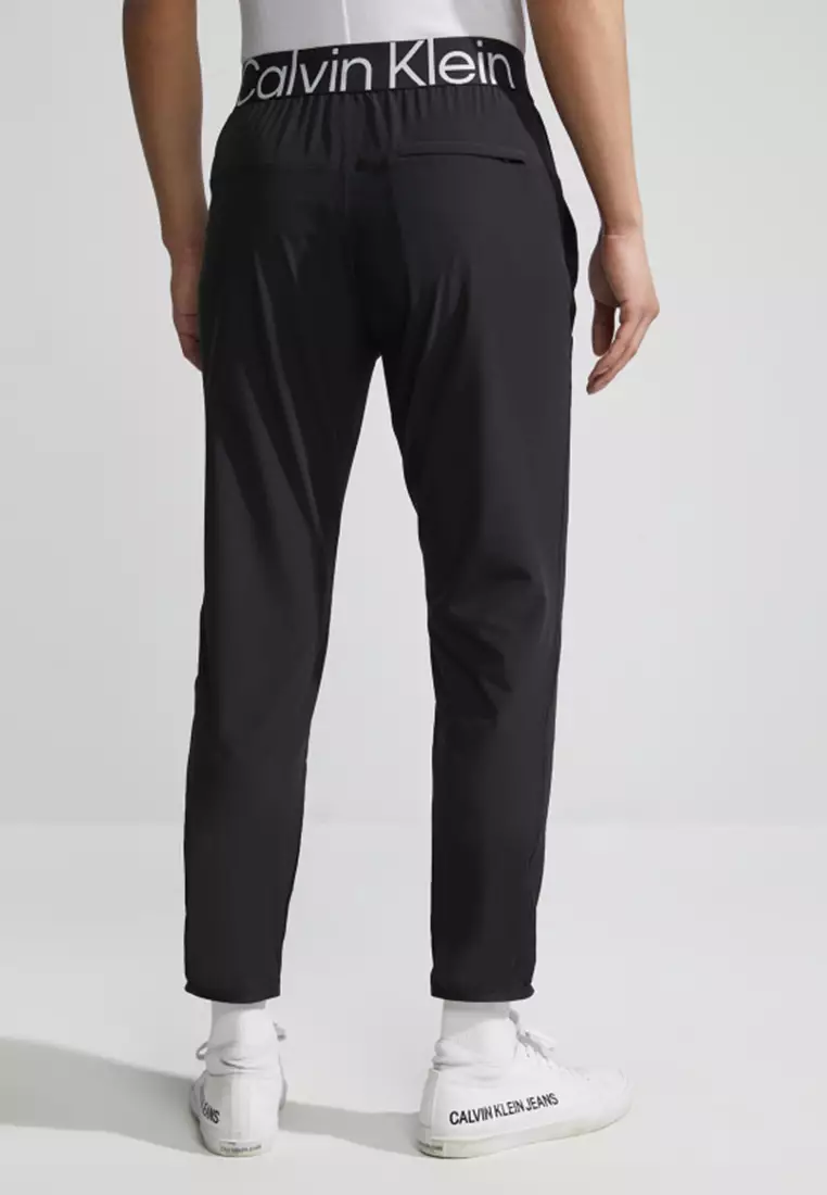 Calvin Klein Jeans TWO TONE PARACHUTE PANT - Trousers - black grey/black 