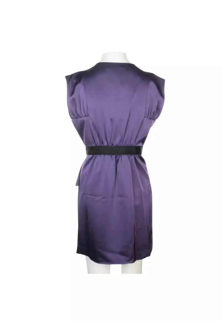 Purple discount silk dress