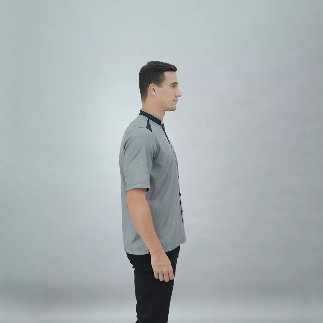 LGS - Baju Koko - Regular Fit - Lengan Pendek - Motif - Polos - Baju Muslim Pria Dewasa - CSH.285.S1162K.397.C