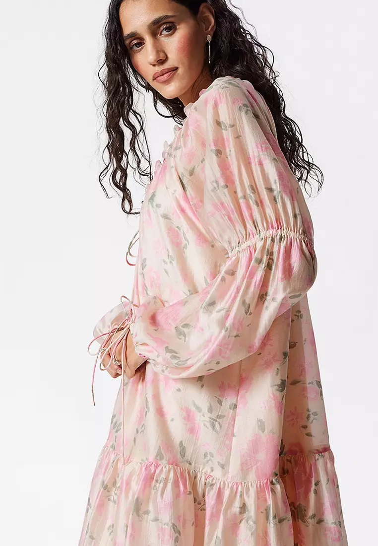Flounced Mini Dress