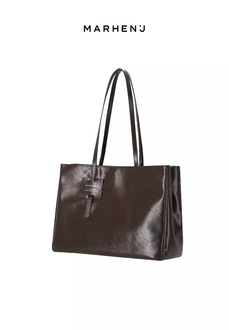 ANNA Vegan Leather Shoulder Bag Brown
