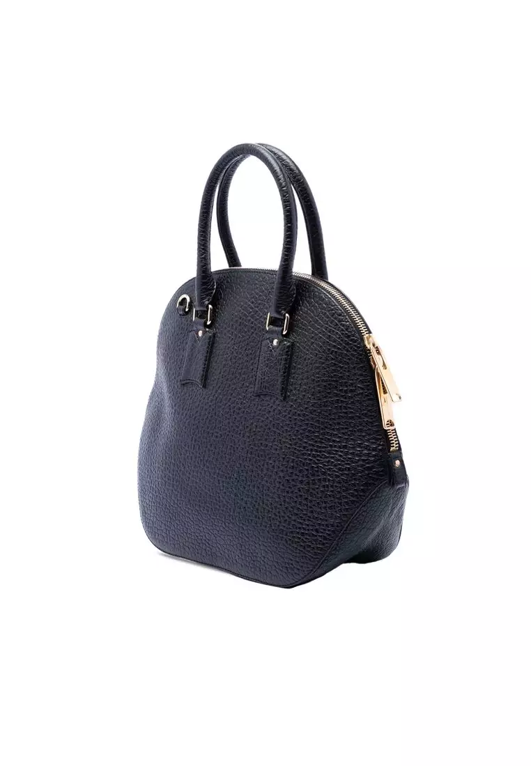 Pre-Loved Burberry Large Grained Calfskin Heritage Orchard Bowling Bag