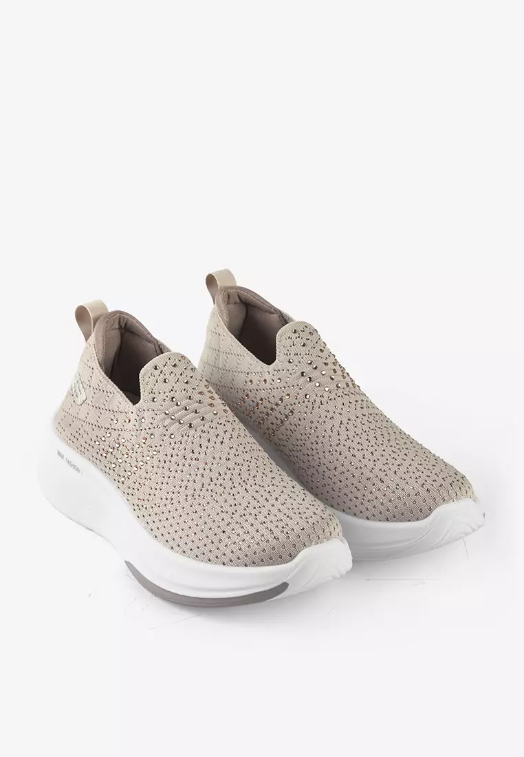 Sepatu Sneakers Slip on Knit Wanita L.Yelan