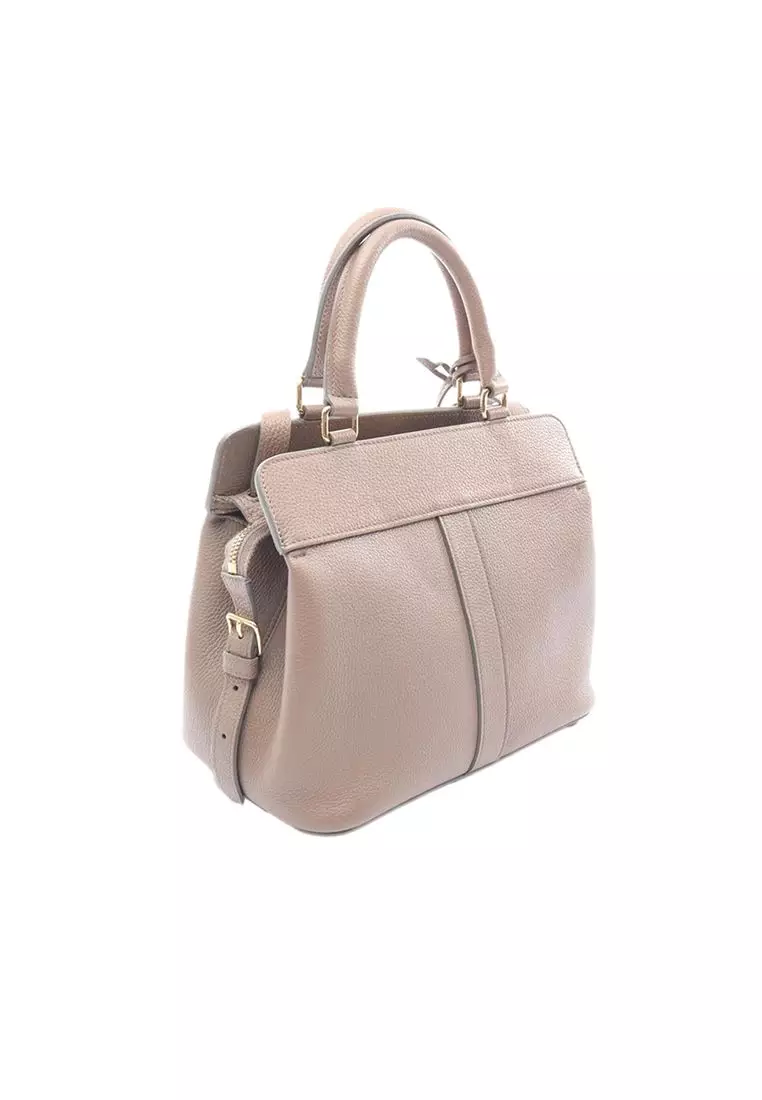 Pre-Loved Celine Small Cabas De France Leather Satchel
