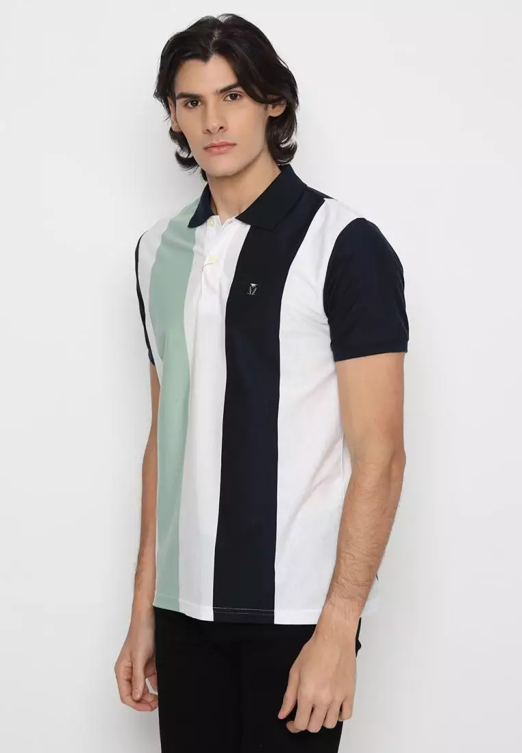 MATSUDA Kaos Polo Pria Katun Baju Cowok Kerah Kurobe