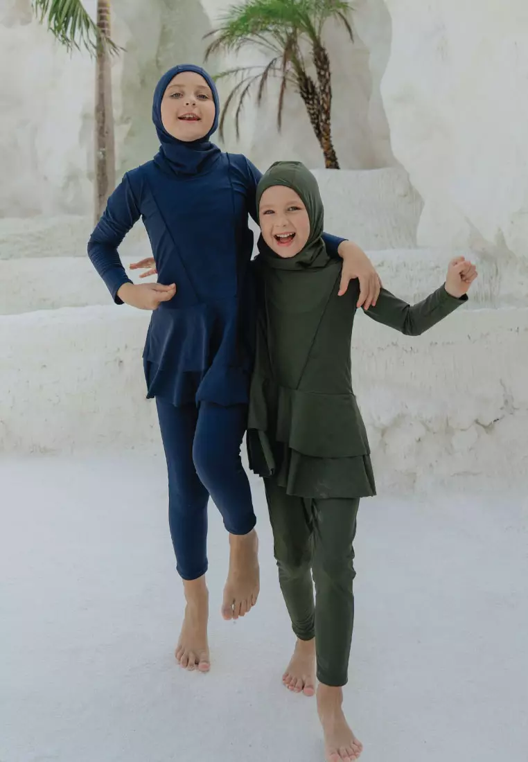 Layla Burqini Kids, Baju Renang Muslim Anak - Cypress
