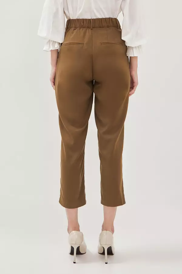 Minimal Terra Ankle Baggy Pants - Brown