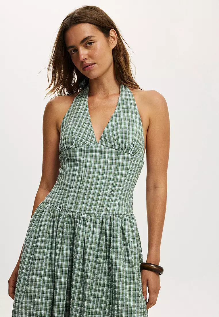 Kaity Halter Midi Dress