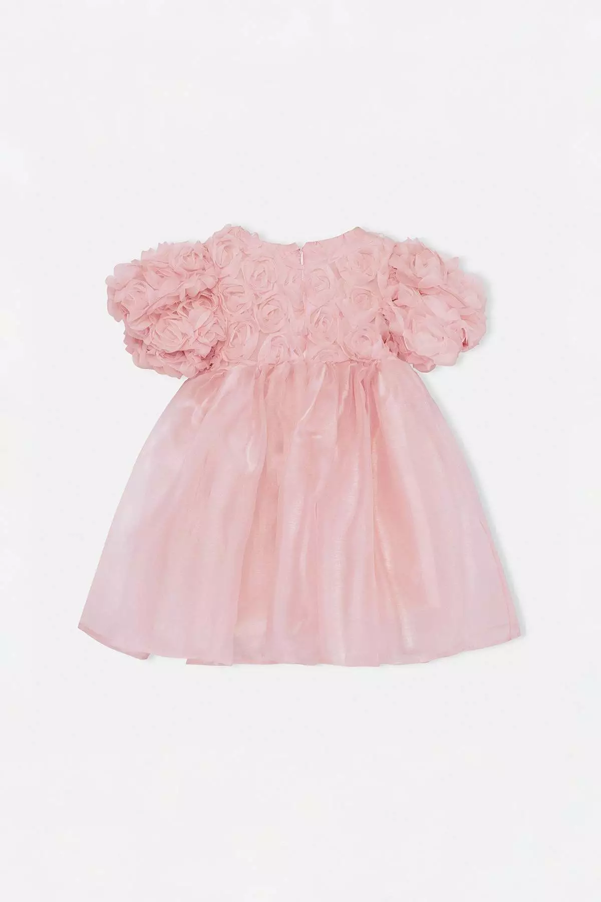 Pink Midi Striped Girl'S Tutu Woven Dress Tkdss26El00043
