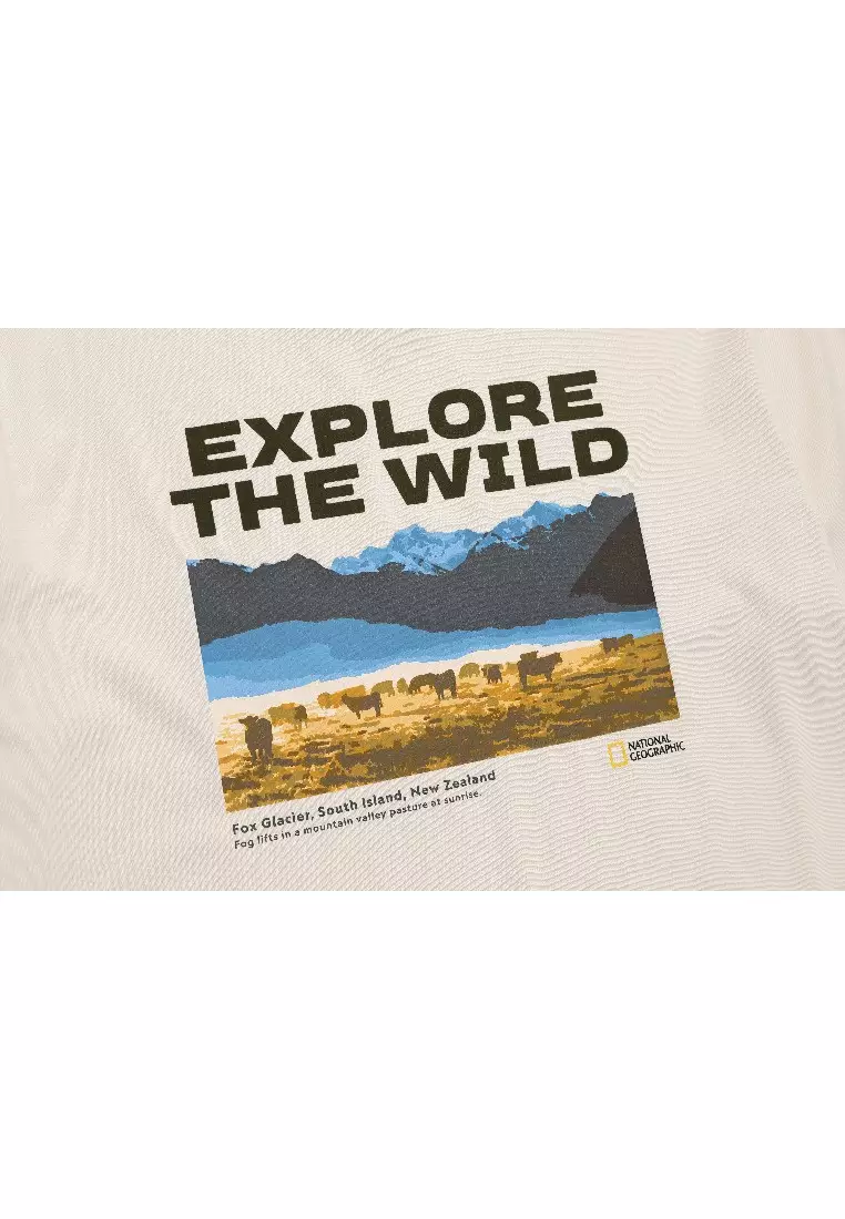 男女同款EXPLORE圖案短袖T恤