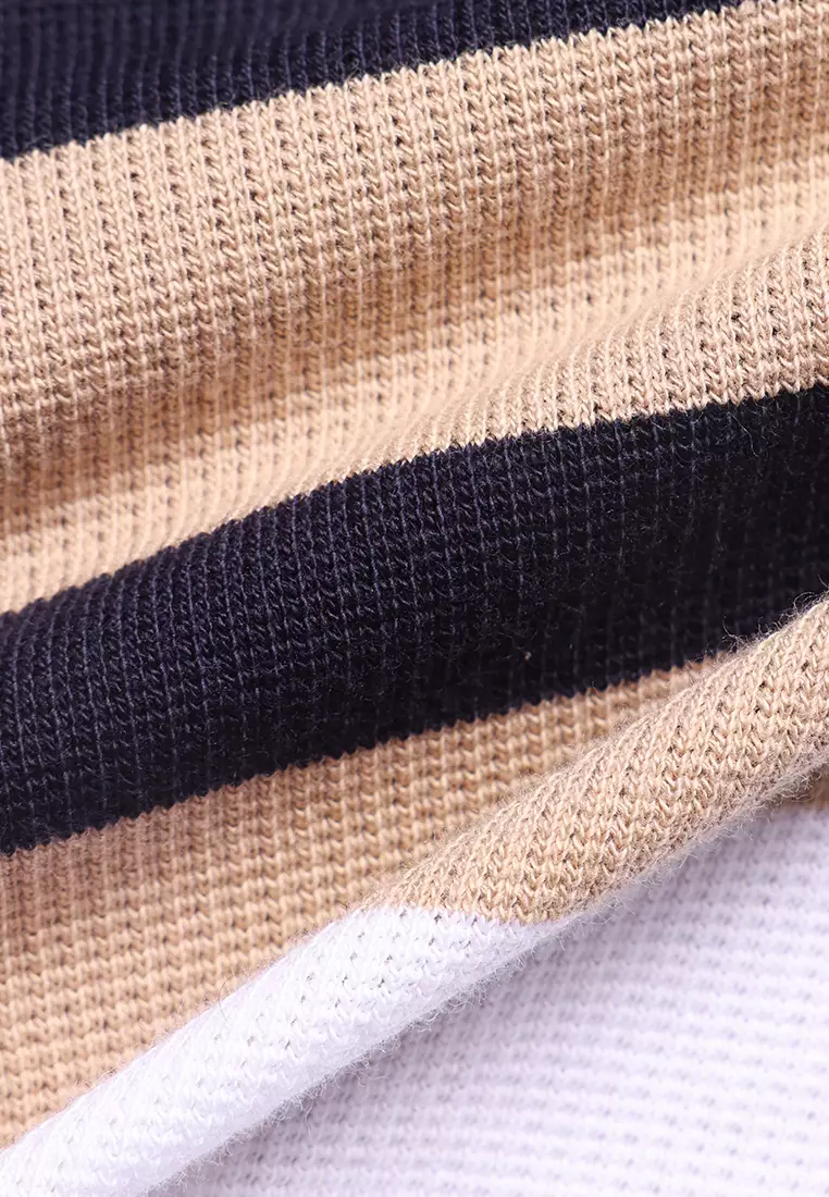 MANZONE - Kaos Polo Lengan Pendek Pria Peter 03 Slim Fit - Beige Warna Beige