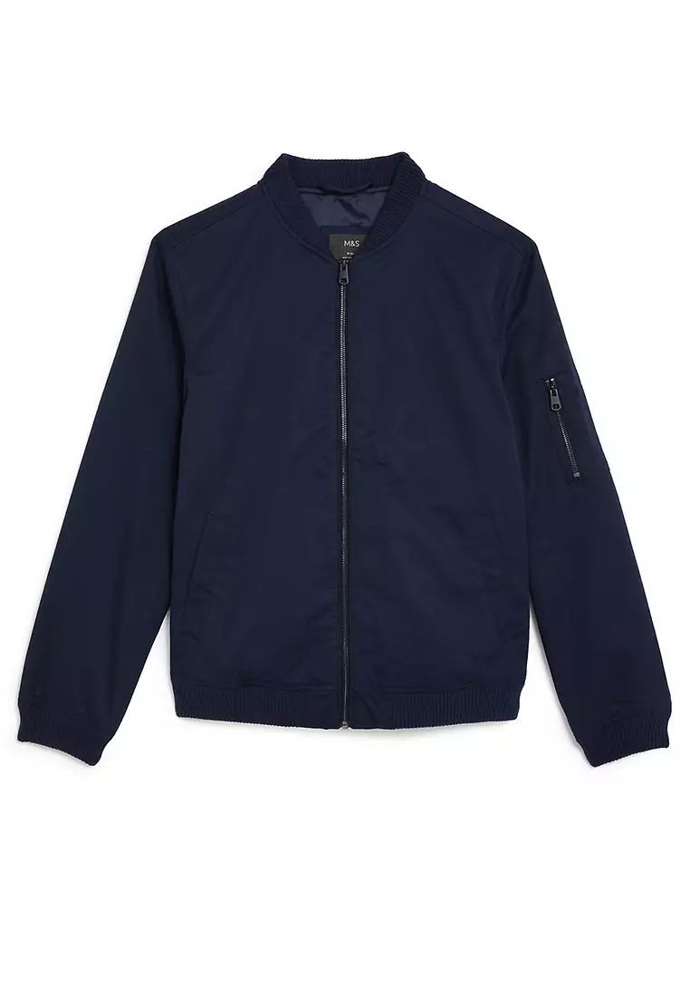 Jual Marks & Spencer Cotton Rich Bomber Jacket Original 2024 | ZALORA ...