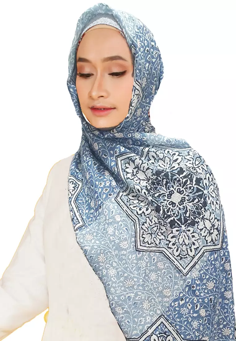 Mandala Viscose Pashmina Blueberry