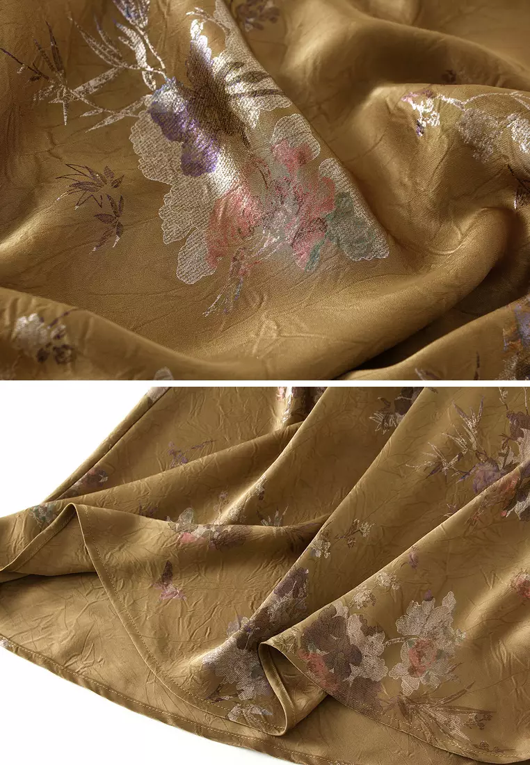 Gilded Print Fishtail Skirt‌ AF9902-5