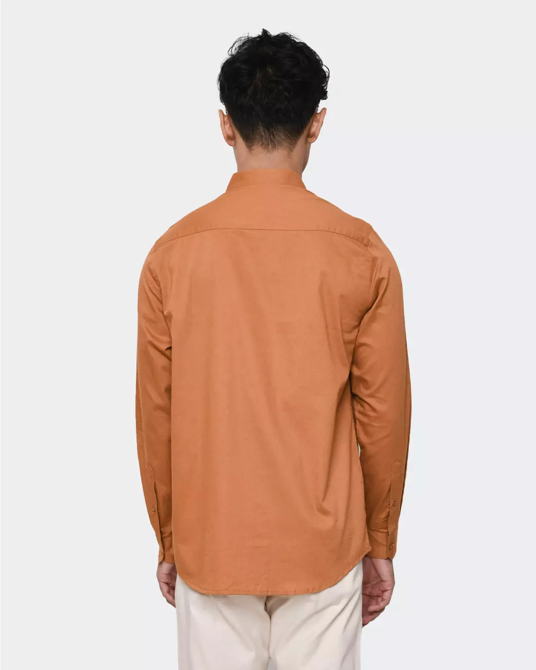 MANZONE Kemeja pria lengan panjang CAESAR 04-MUSTARD