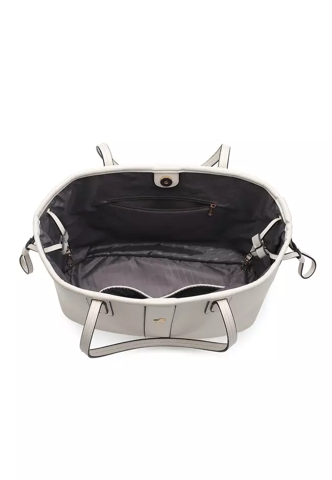 2-in-1 Tote Bag & Top Handle Bag (2-in-1 - Tas Jinjing Wanita & Tas Tangan Wanita) - Putih