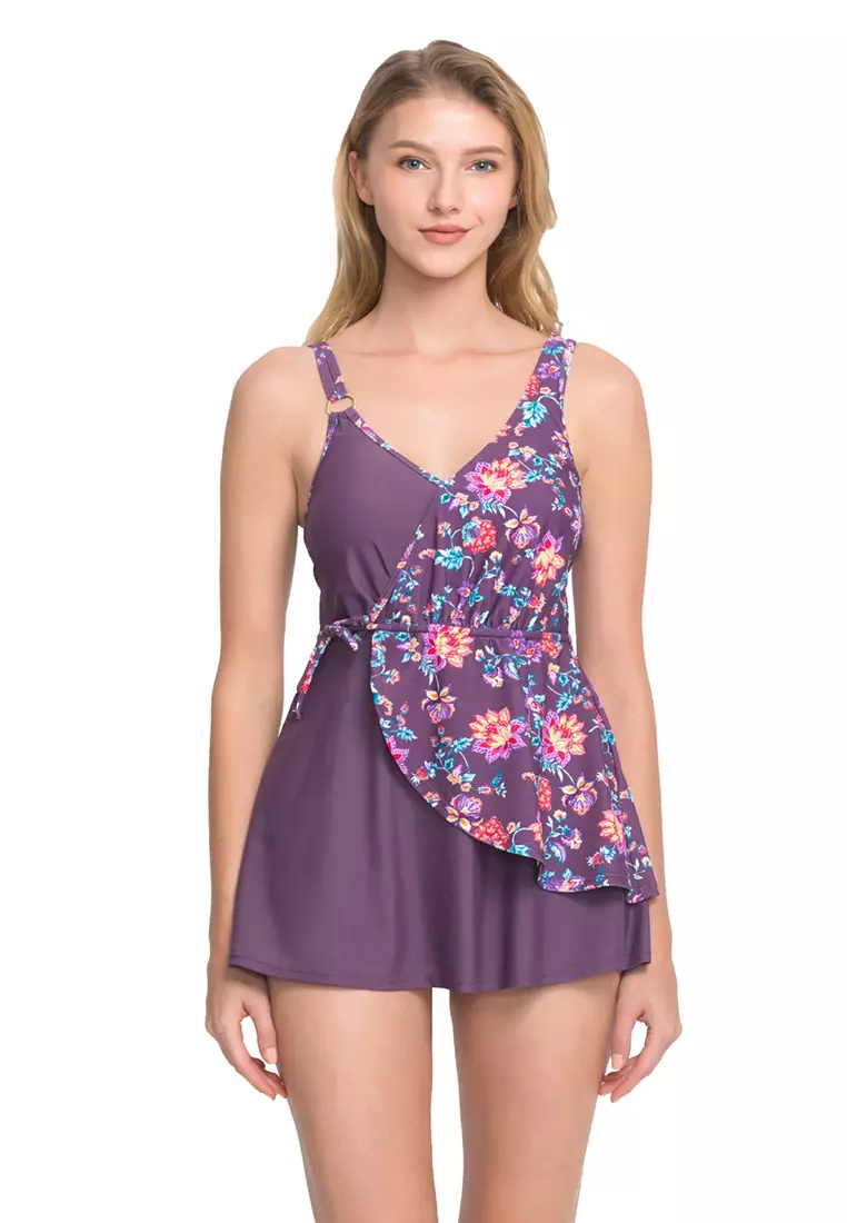 Flower Night One-piece Swimdress
