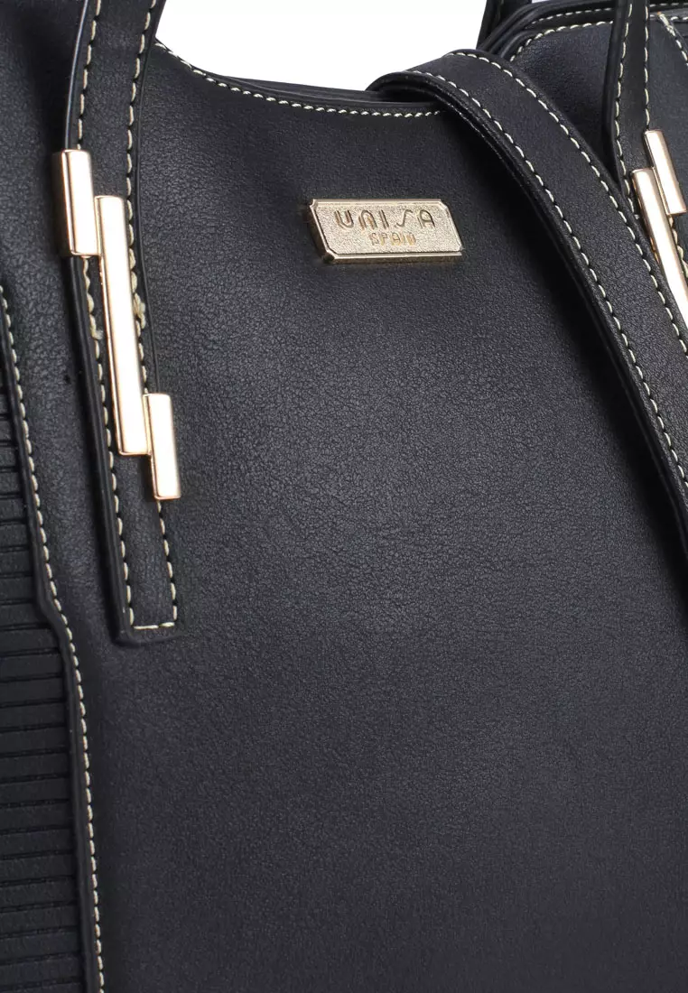 Debossed Convertible Top Handle Bag