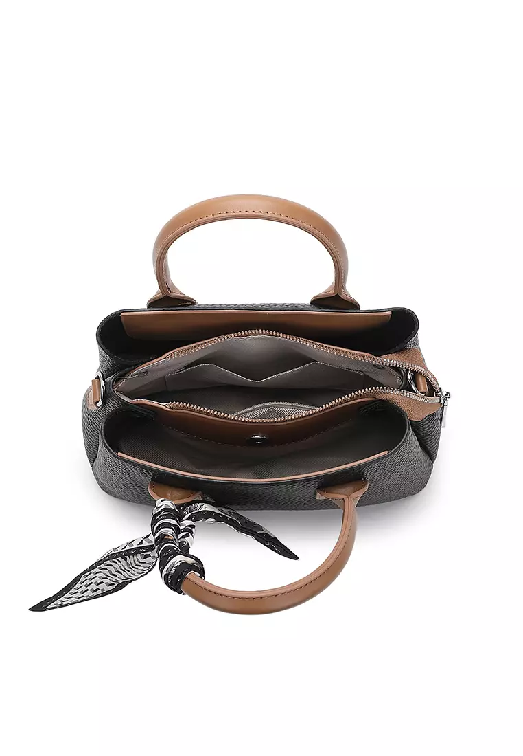 Women's Top Handle Bag / Sling Bag / Crossbody Bag - Black