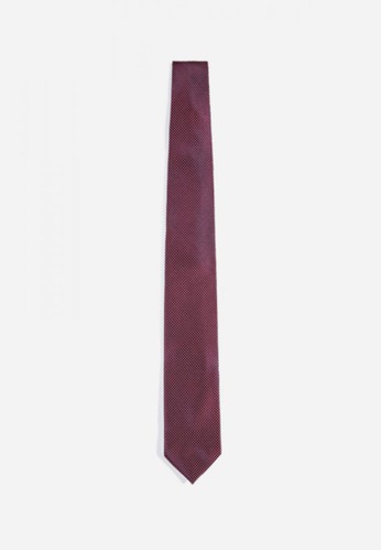 幾何紋理領帶-05162-紅,esprit香港分店地址 飾品配件, 領帶
