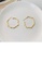 Glamorousky silver 925 Sterling Silver Plated Gold Simple Line C Shape Geometric Earrings 1A210AC2364E6FGS_3