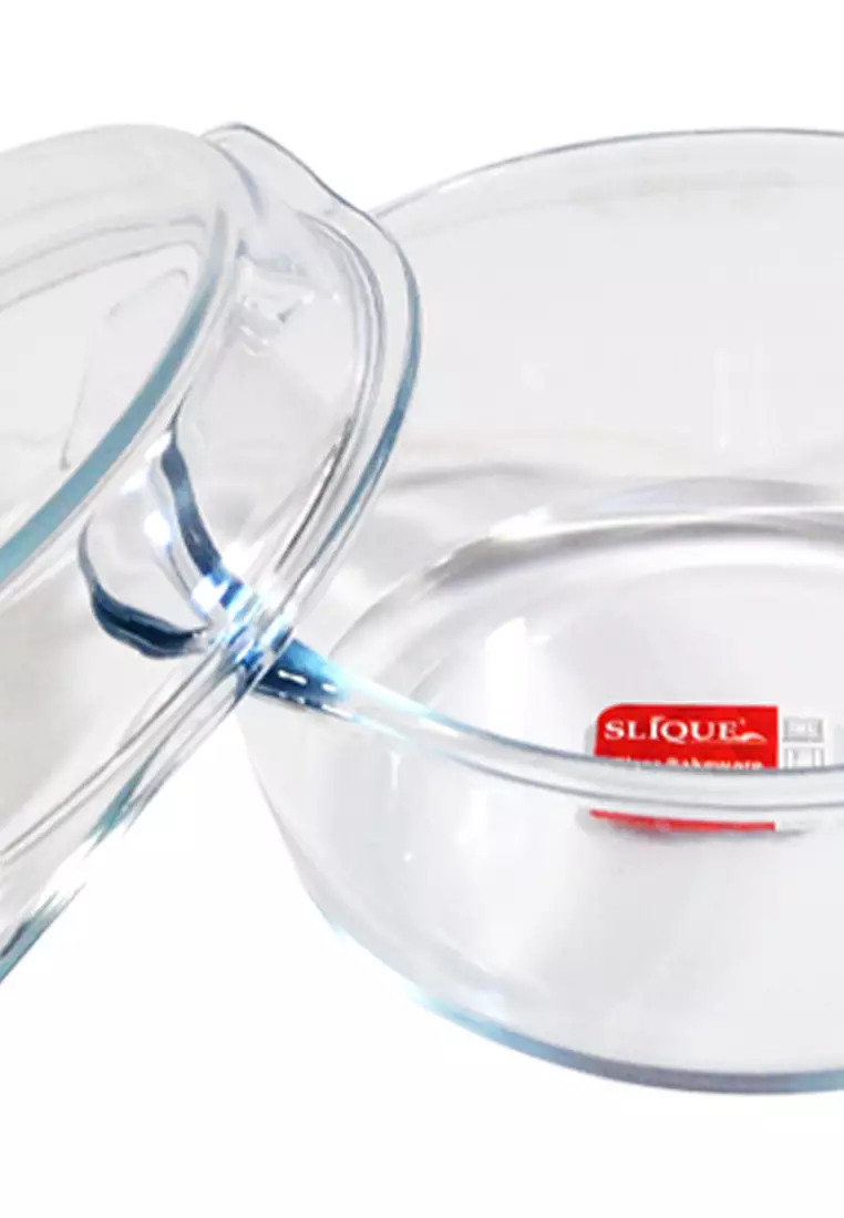 Buy Slique Premium Borosilicate Oval Glass Baking Dish Microwave & Oven