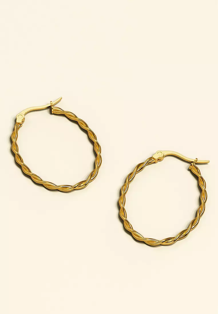 Fairy Dust Hoop Gold Layered Earrings
