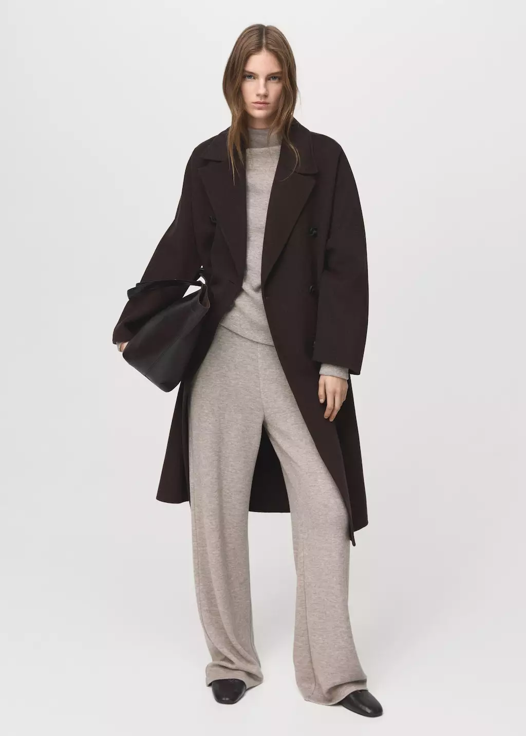 Celana straight-fit dengan pinggang elastis