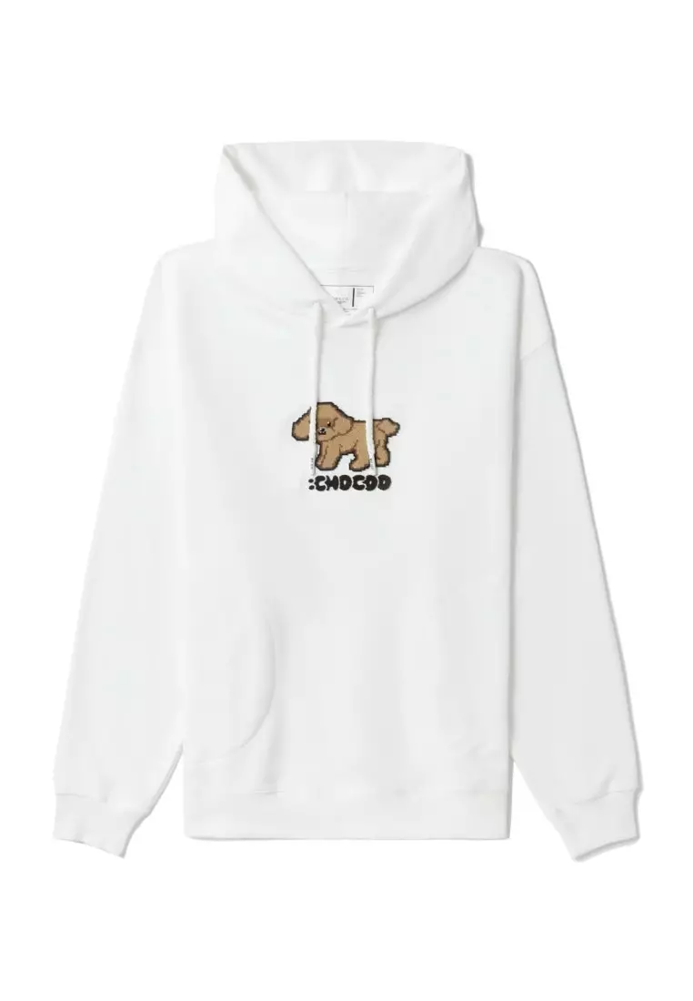 White deals embroidered hoodie