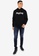 REPLAY black REPLAY TITANIUM  gradient striped logo large print hooded pullover sweater 4B401AAFD6845EGS_4