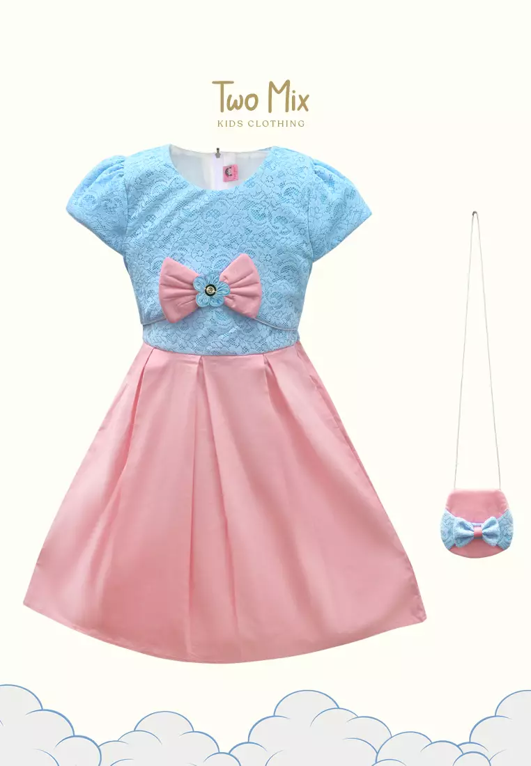 Two Mix - Baju Dress Anak Perempuan Satin Lucu Y886 main image 0