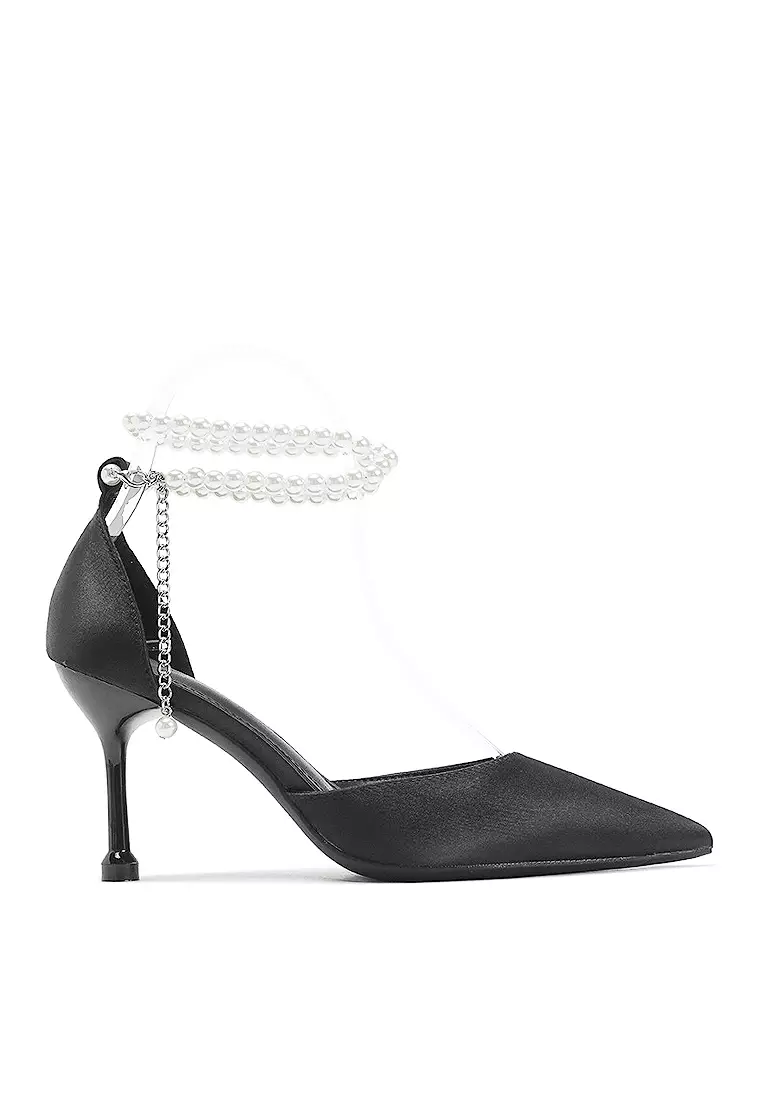 Discount on Twenty Eight Shoes  shoes - SKU: VANSA 8cm Faux Pearl Chain Wedding Heeled Sandals VSW-P13