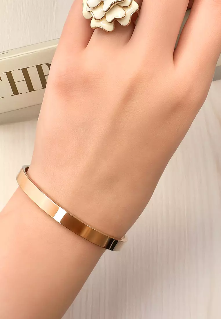 Avenue Classic Cuff Bangle Rose Gold