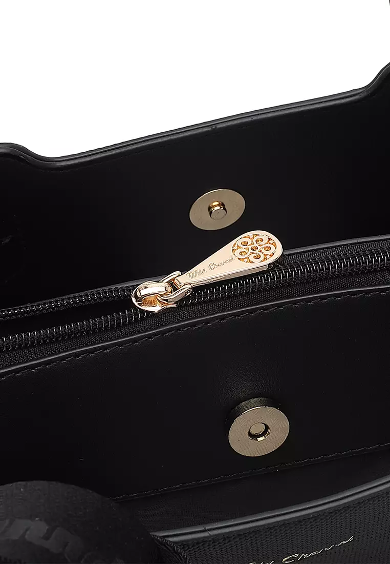 Women's Top Handle Bag / Sling Bag / Crossbody Bag / Shoulder Bag (Tas Tangan Wanita / Tas Selempang Wanita / Tas Bahu Wanita) - Hitam